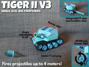 Tiger II v3 – Fully Functional Miniature Tank