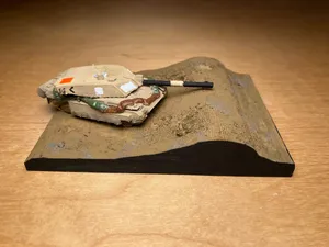 Challenger 2 in iraq diorama