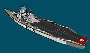 German Battleship Bismarck Hybrid Aircraft Carrier