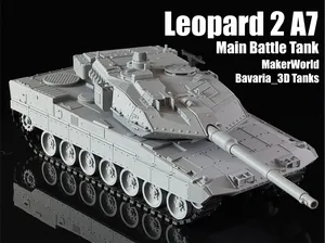 Leopard 2 A7 Main Battle Tank Movable Cannon 1/35