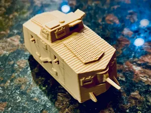 WWI German A7V tank 1:100 scale