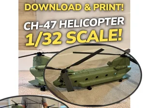 CH-47 Chinook Helicopter 1/32 Scale Fully Detailed