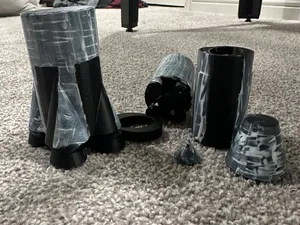 Saturn V rocket Divided sections