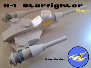 Mini N1 starfighter LEGOs - 500%
