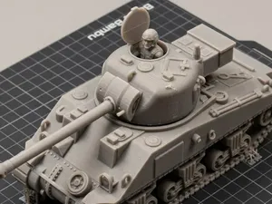 Sherman tank with soldier