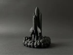 Space Shuttle Launch - With Exhaust Plume Base