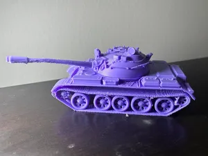 MOVING / SPINNING T-54 & T-55 Medium Tank Model