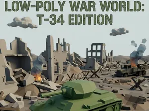 Low Poly T-34 Tank – Minimalist Military Vehicle