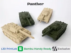 Mini Panther Tank 1/200 Scale By L3D PrintLab