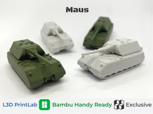 Mini Maus Tank 1/200 Scale By L3D PrintLab