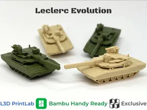 Mini Leclerc Evolution Tank 1/200 By L3D PrintLab