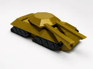Futuristic T-34 Tank With Rotating Turret