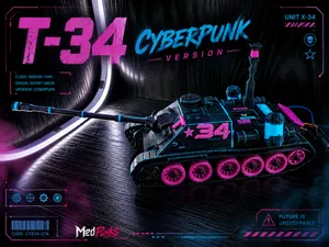 T-34 Cyberpunk Futuristic Version