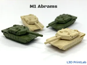 Mini M1 Abrams 1/200 Scale By L3D PrintLab