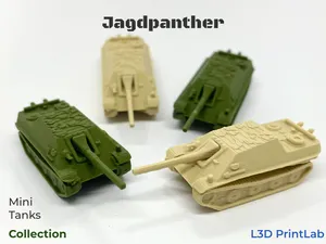 Mini Jagdpanther Tank 1/200 Scale By L3D PrintLab