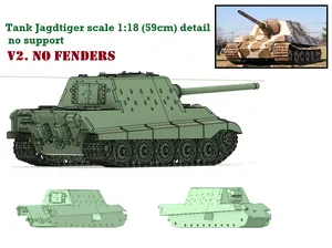 Tank Jagdtiger scale 1:18 (59cm) detail,no support