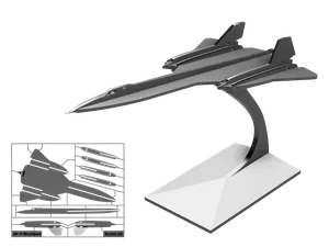 SR-71 Blackbird Airplane Kit Card - Christmas