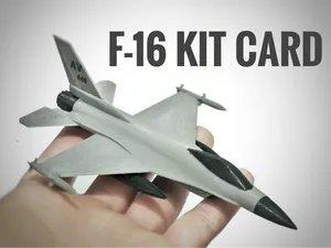 F-16 Fighting Falcon Kit Card - No Tool or Glue!