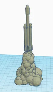 SpaceX Low-Poly Falcon Heavy