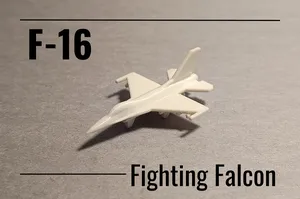 F-16 Fighting Falcon print-in-place micro jet fighter