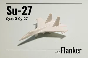 Su-27 Flanker print-in-place micro jet fighter