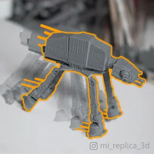 Cute AT-AT Walker Print in Place Gravity Toy