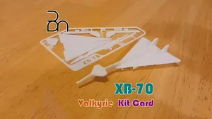North American XB-70 Valkyrie Aircraft Kit Card with Compliant Folding Wingtips