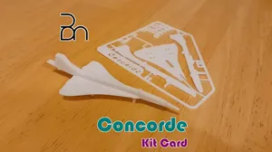 British Airways Concorde Aircraft Kit Card with Droop-able Snoot