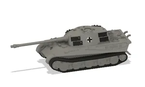 Multi Part King Tiger "Tiger II" German WWII Tank 1/72 (fusion360)