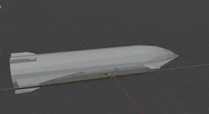 Low poly starship