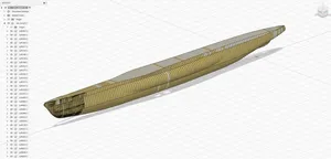 Submarine type VIIc Uboot german WW2 hull 
