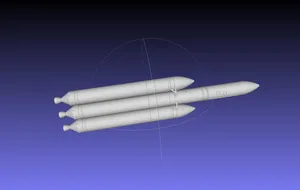 Delta IV Heavy Rocket 3D-Printable Miniature