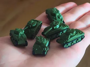 Miniature M4 Sherman US ww2 tanks