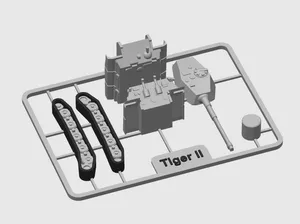 King Tiger German WWII Tank tank kit card