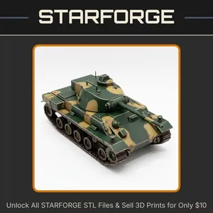 28mm Sturmgeschütz III German Assault Gun WWII Tank Model StarForge Kits 3D Print STL File