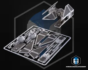 TIE Interceptor Vehicle Kit Card - 3D Print Files