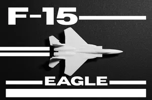 F-15 Eagle print-in-place micro jet fighter