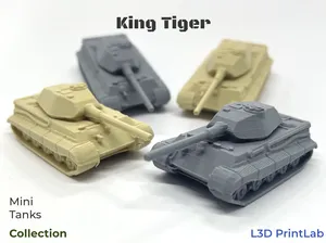 Mini King Tiger 1/200 Scale By L3D PrintLab
