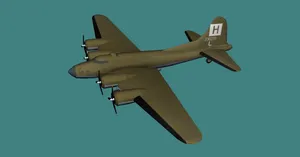 Low Poly B-17, Homesick Angel