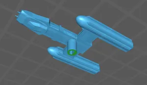 Star Wars Y Wing with peg for Miniatures Game