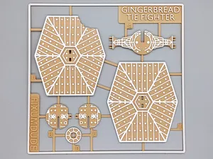 Star Wars Gingerbread TIE Fighter Kit Card