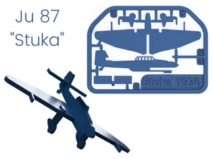 Ju 87 Stuka kit card - Famous planes