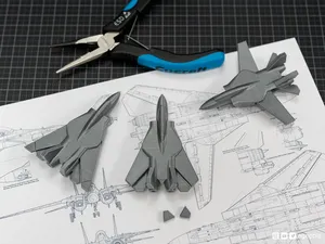 Print-in-place and articulated F14 Jet Fighter with Improved Wingdesign