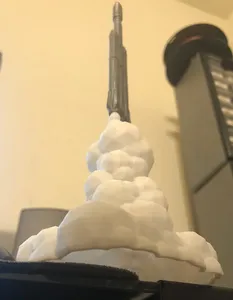 Low poly Falcon Heavy - hollow exhaust